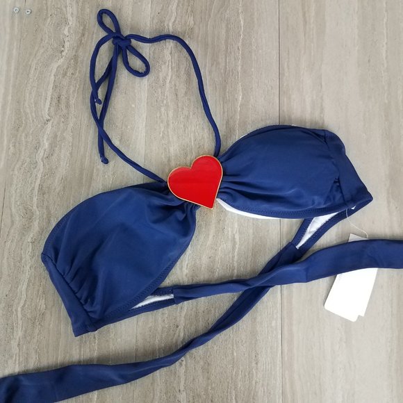 Jessica Simpson Other - Jessica Simpson M Bandeau Bikini Swim Top Halter